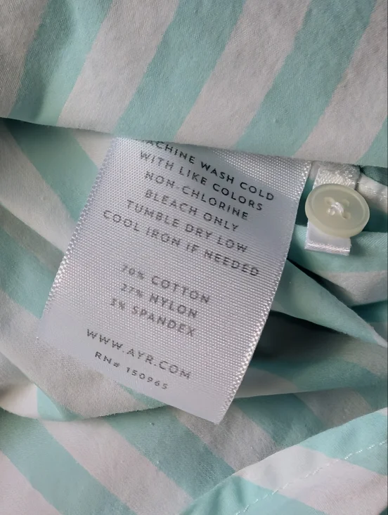 EUC AYR The Deep End Button Down Shirt in Teal Wasabi - Picture 9 of 16